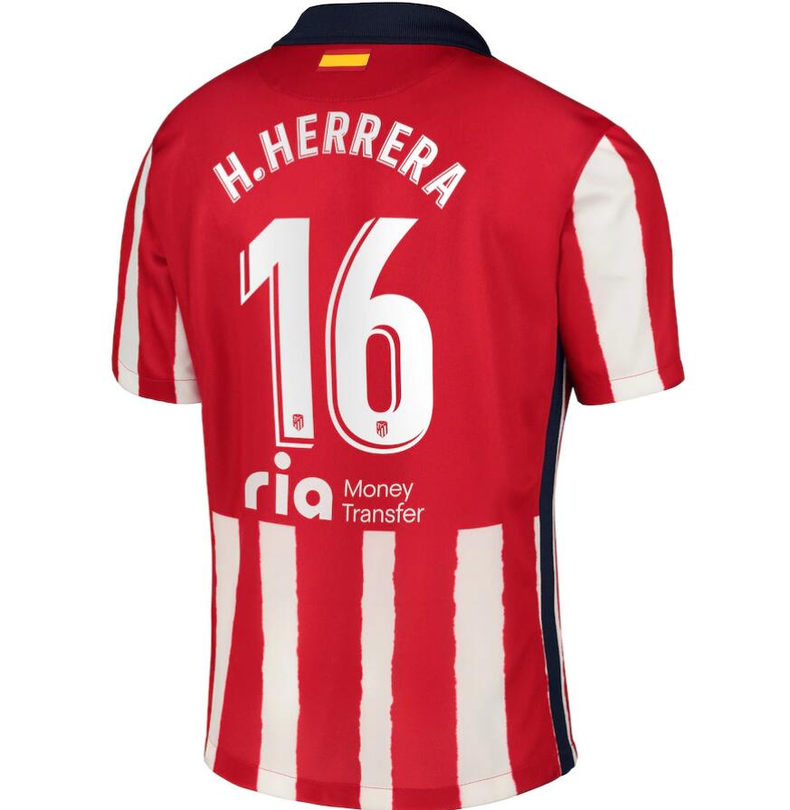 Atlético de Madrid Home Kit Soccer Jersey with H. Herrera 16 printing 2020/21